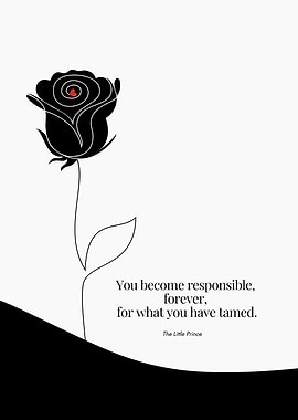 The Little Prince Rose Quote