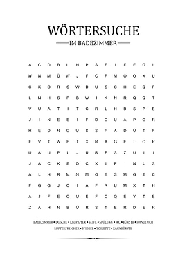 German Word Search Puzzle