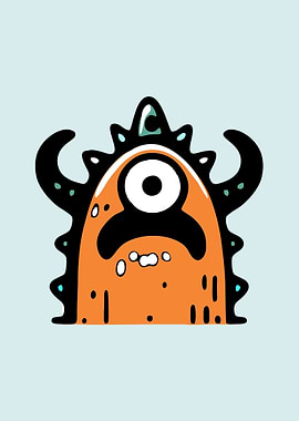 One-Eyed Monster Illustration