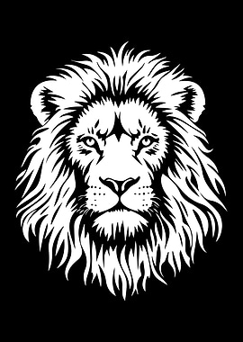 Lion Head Silhouette
