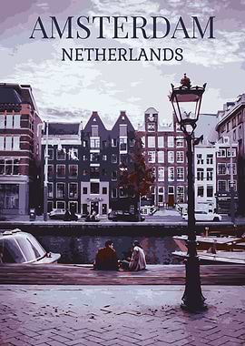 Amsterdam Canal Scene