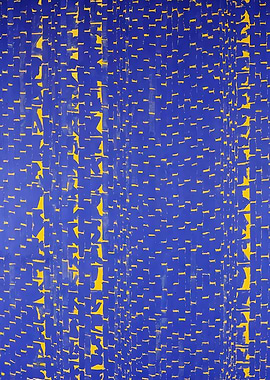 Abstract Blue and Yellow Painting