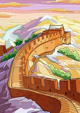 Great Wall of China Illustration