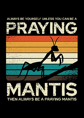 Praying Mantis Retro Design