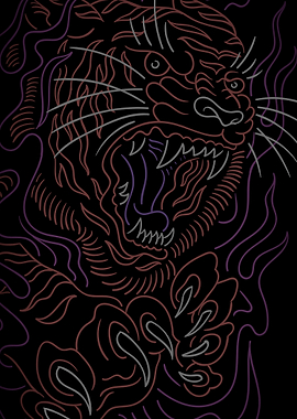 Line Art Tiger