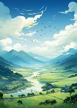 Serene Valley Landscape