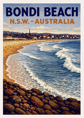 Bondi Beach Poster