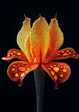 Orange Spotted Flower