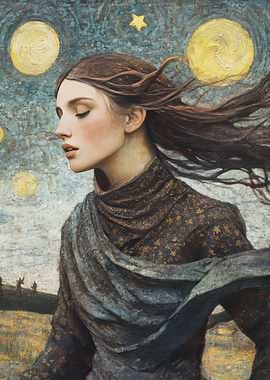 Woman in Starry Night