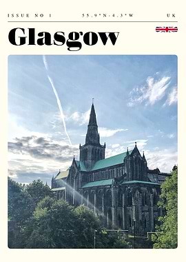 Glasgow Scotland Travel Art Poster