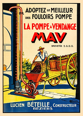 Vintage Wine Press Poster