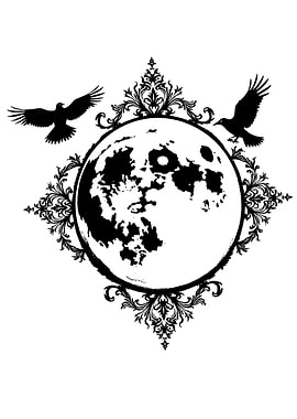 Moon and Ravens