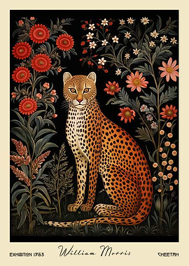 Cheetah William Morris Flowers