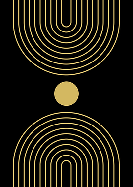 Gold Arch Abstract Art