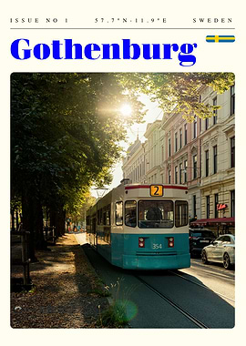 Gothenburg Sweden Travel Art Poster
