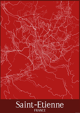 Saint-Etienne City Map