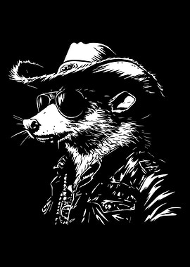 Cool Opossum in Sunglasses