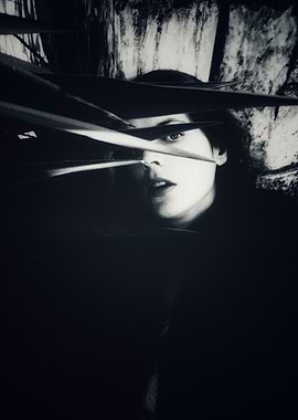 Woman Hidden by Leaves