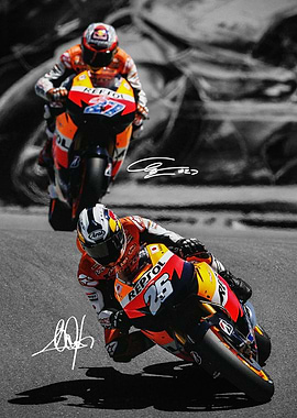 Dani Pedrosa vs Casey Stone