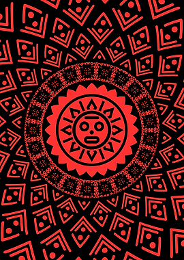 Aztec Sun God Design