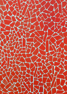 Red Mosaic Pattern