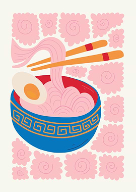 Pink Ramen Bowl