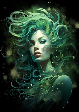 Mystical Green Lady