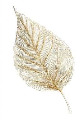 Golden Leaf Illustration