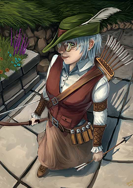 Female Archer Illustration