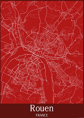 Rouen City Map