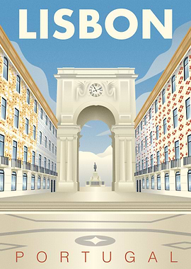 Lisbon Archway Poster