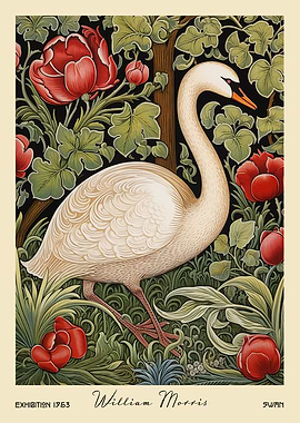 William Morris Swan Floral