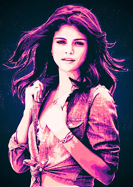 Selena Gomez Pop Art Portrait