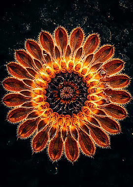 Golden Flower Mandala