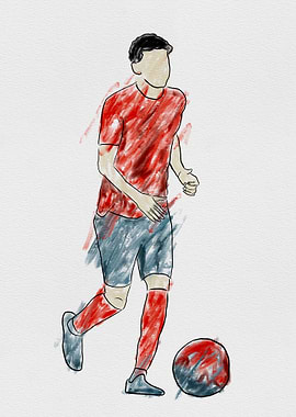 Soccer Player Illustration