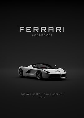 White Ferrari LaFerrari - Front Specs