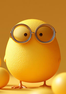 Cute Chick with Glasses