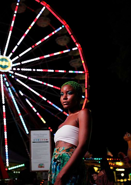 Woman at the Ferris Wheel