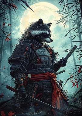 Raccoon Samurai