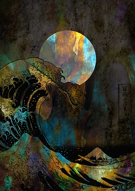 Great Wave, Abstract Art