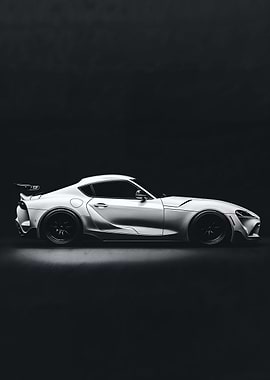 White Toyota Supra