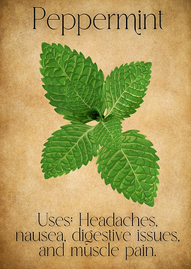 Apothecarys Journal - Peppermint Herb Illustration
