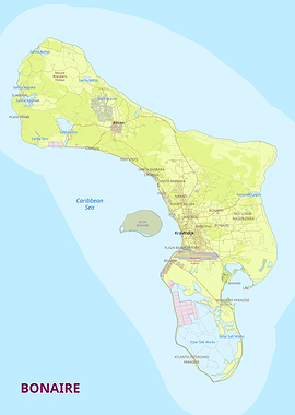 Bonaire Island Map