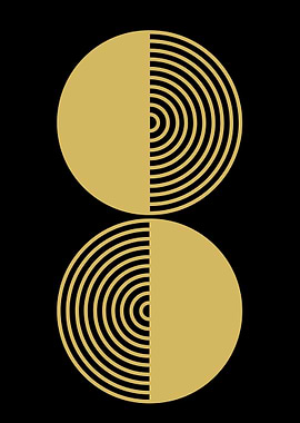 Gold Circle Abstract Art