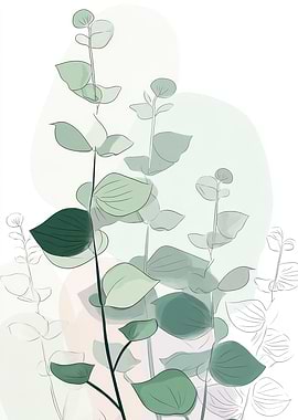Green Eucalyptus Leaves