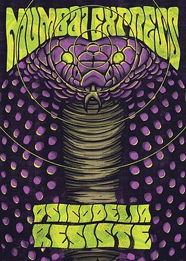 Mumbai Express Psychedelic Poster