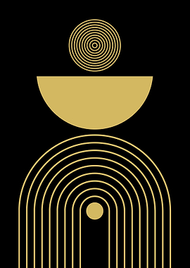 Gold Geometric Abstract