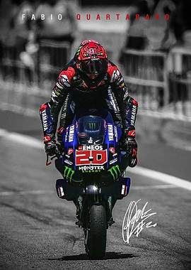 Fabio Quartararo Motorcycle Poster