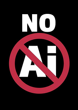 NO AI Stop Ai Sign Against