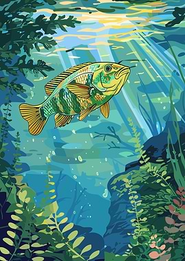 Fish Underwater Illustration